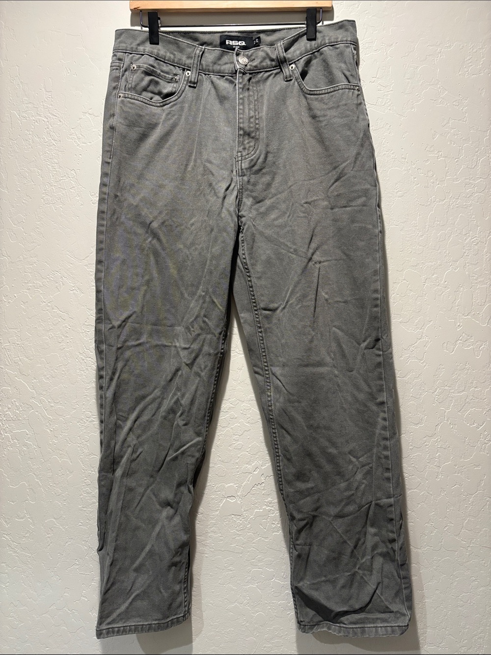 RSQ Men's Gray Straight-Leg Chinos